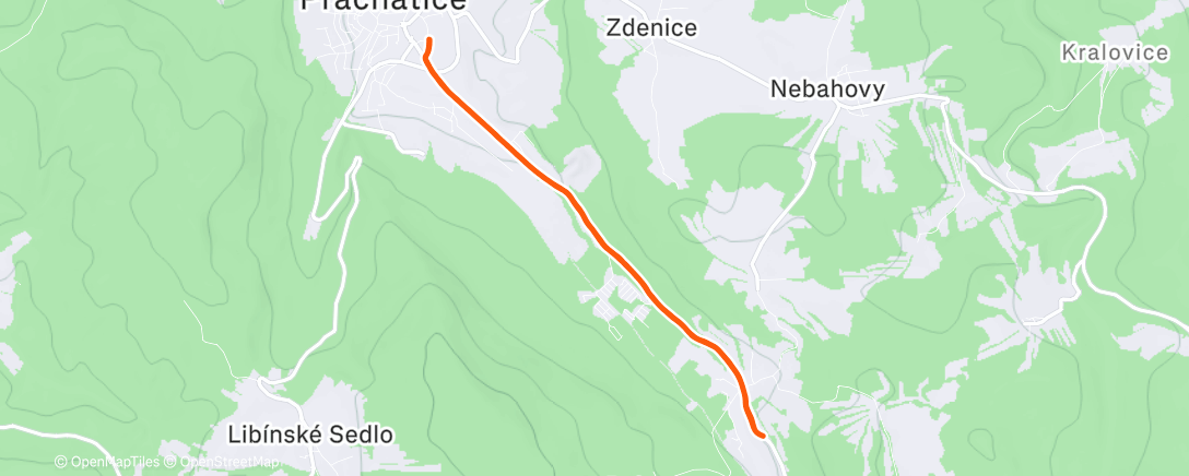 Map of the activity, Lunch Run