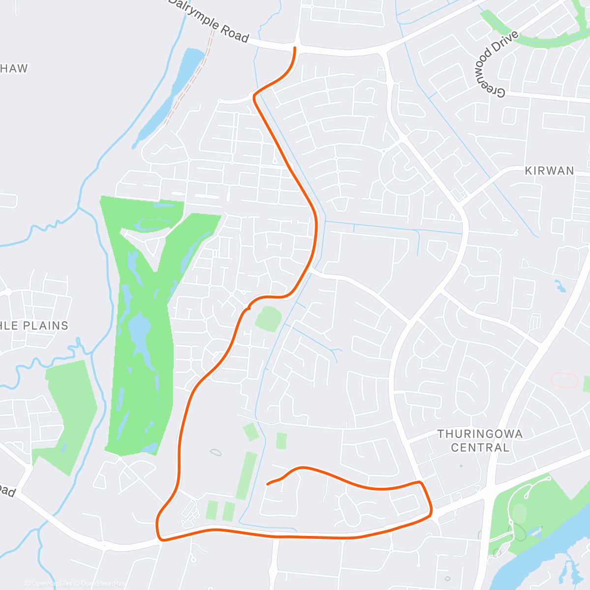 Map of the activity, Lunch Ride