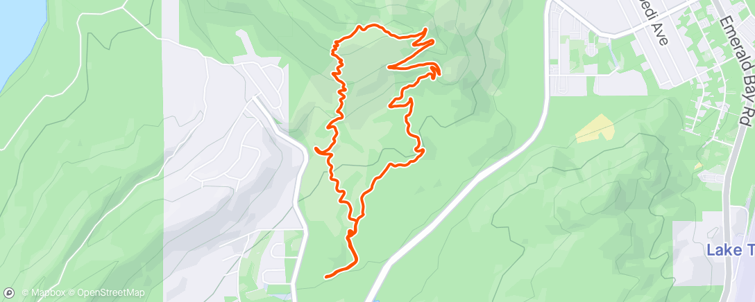 Map of the activity, Tahoe Mountain Loop