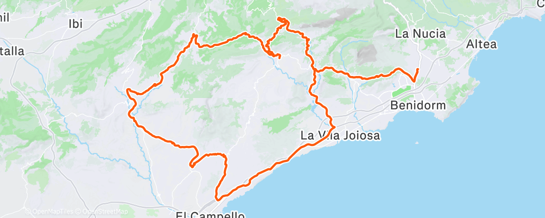 Map of the activity, La Nucia #6