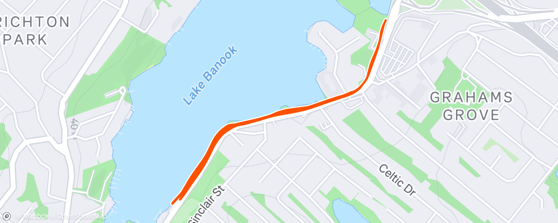 Map of the activity, 400 Meter Intervals