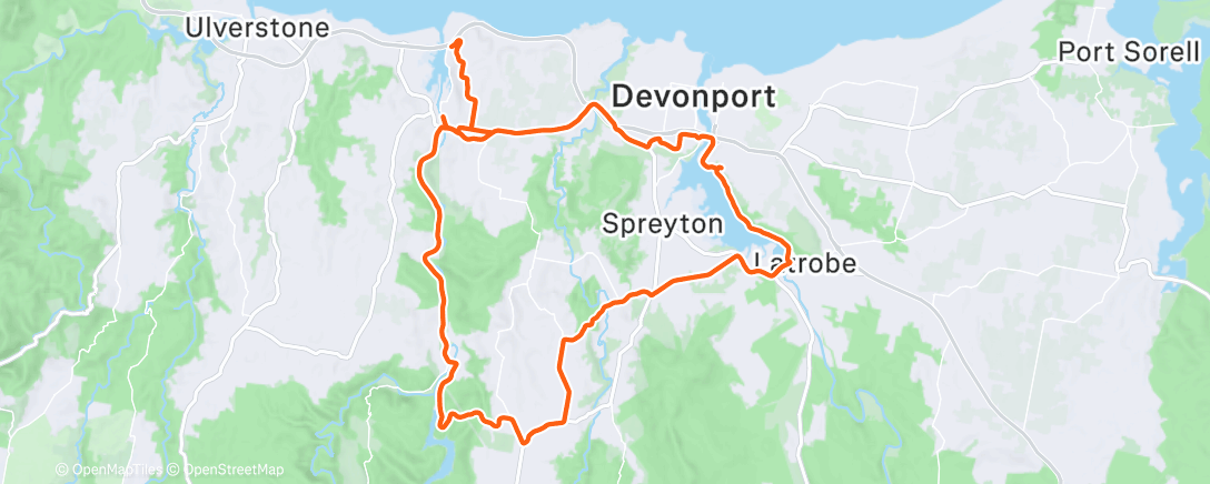 Map of the activity, Afternoon Ride