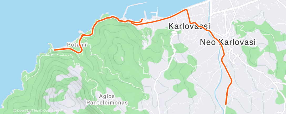 Map of the activity, Night Run