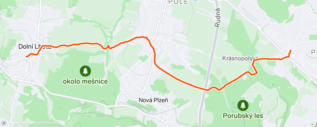 Map of the activity, Afternoon Walk