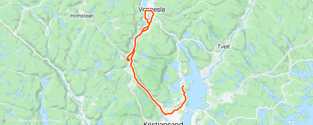 Map of the activity, 3x15min med Rune og Bendik🚴‍♂️💨
