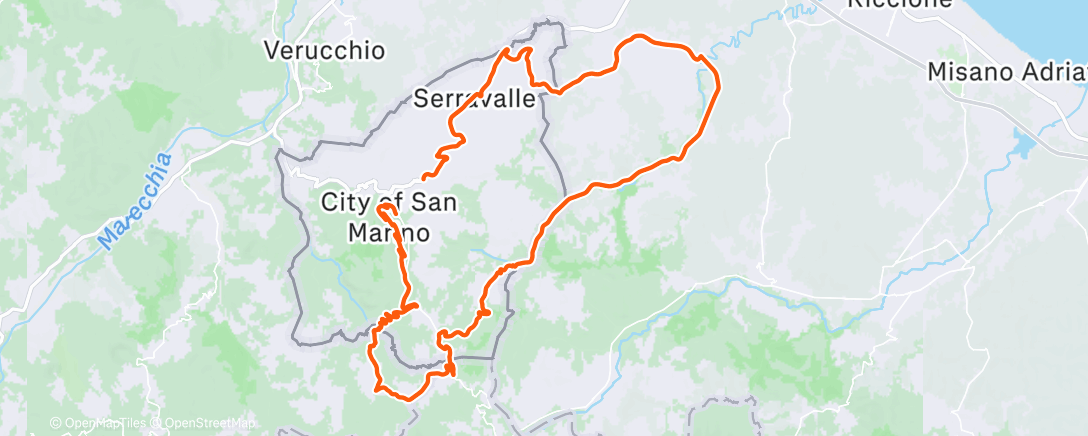 Map of the activity, Morning Ride