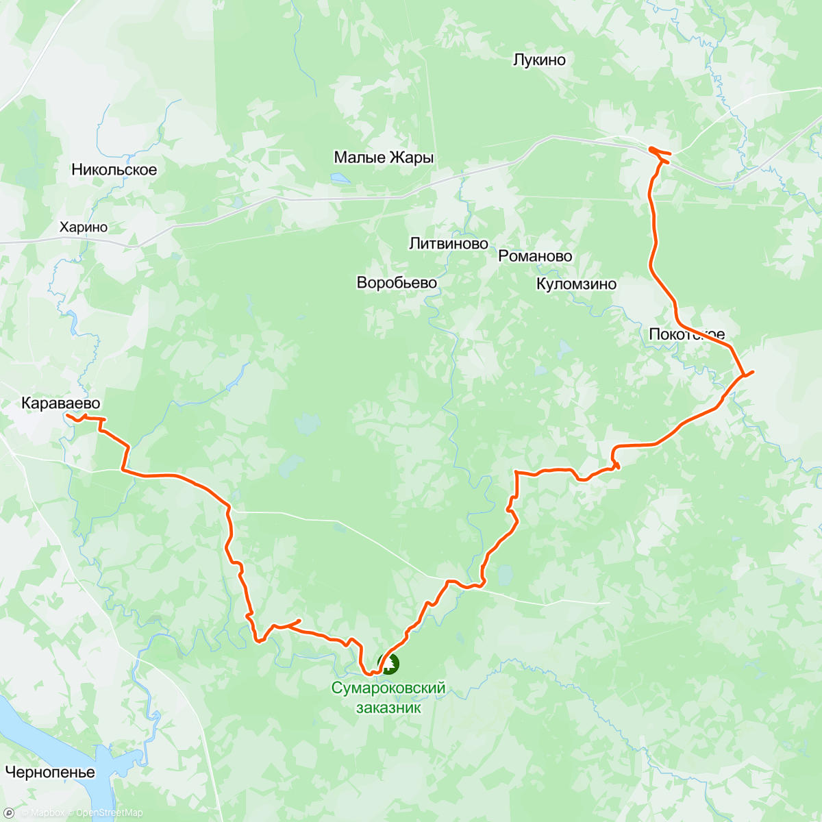Mapa de la actividad, Костромские тропы