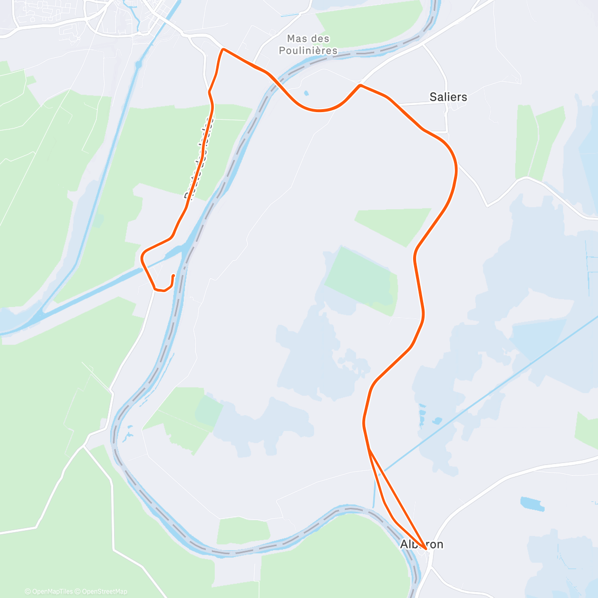 Map of the activity, Camargues, quickie before lunch