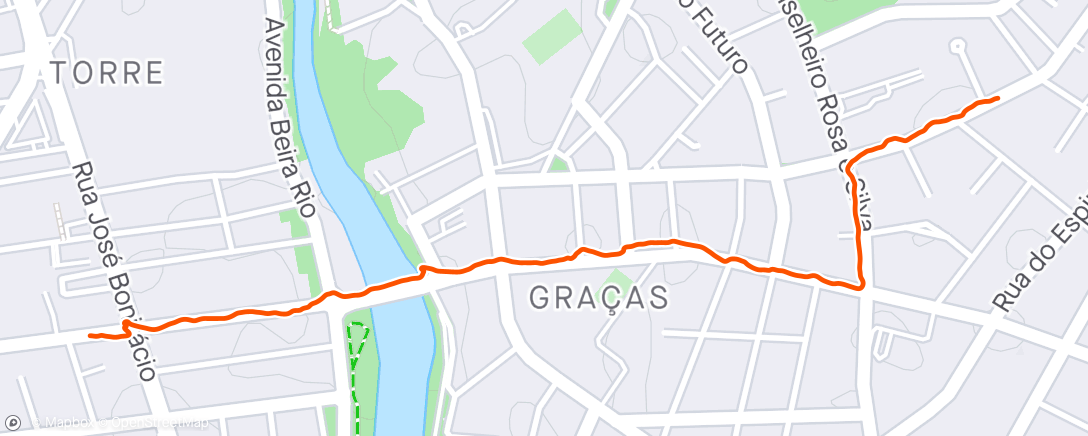 Mappa dell'attività Caminhada noturna