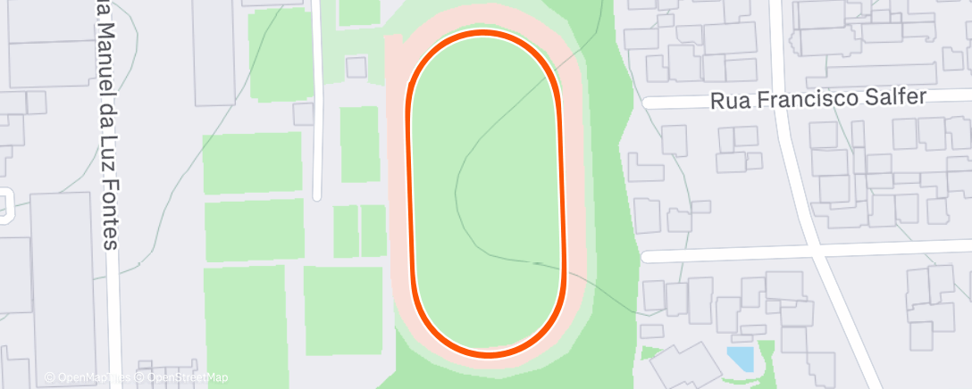Map of the activity, Treino Intervalado - Pista ADE