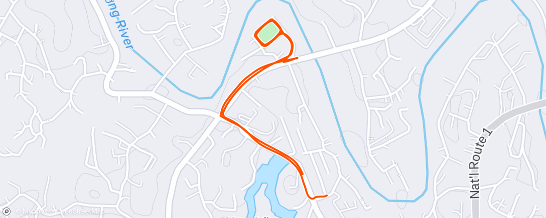 Map of the activity, Morning Run