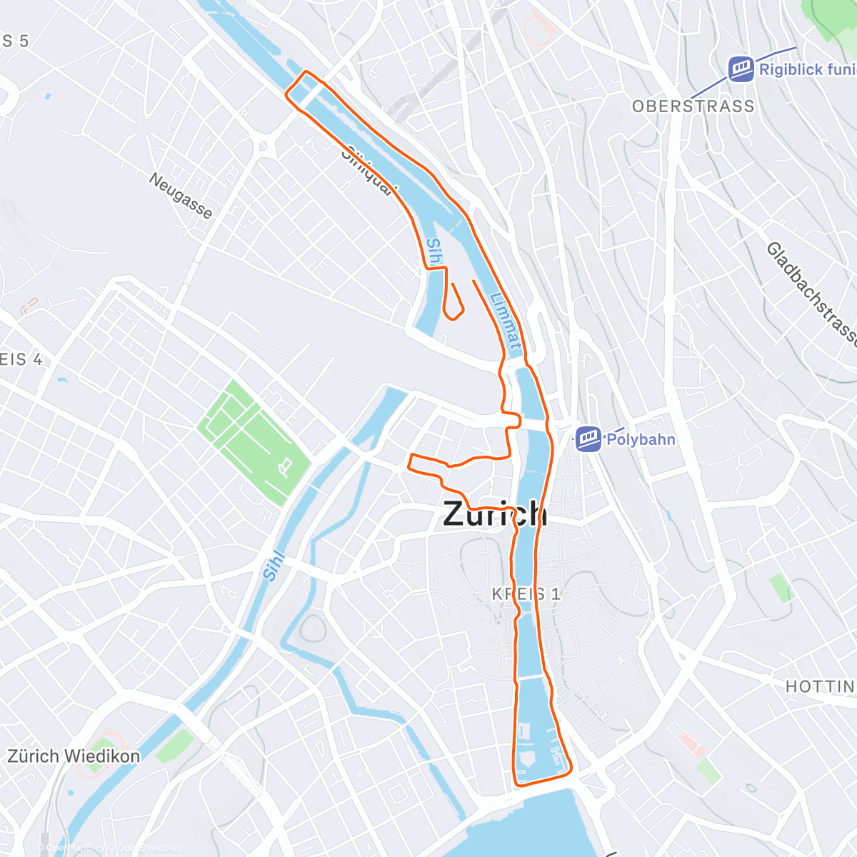 Map of the activity, Zurich 🇨🇭