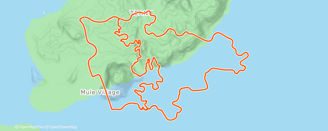 Карта физической активности (Zwift - Eastern Eight in Watopia)