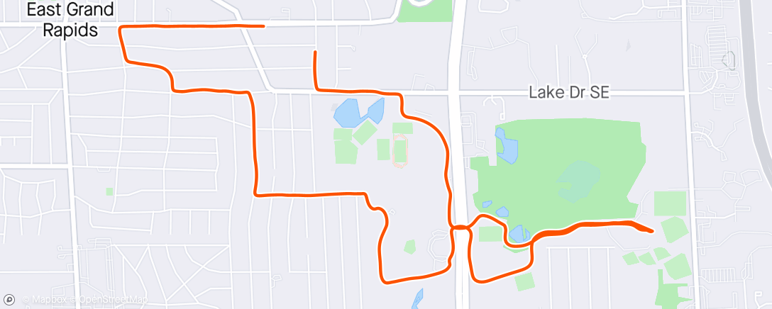 Map of the activity, ⛅ Afternoon Run