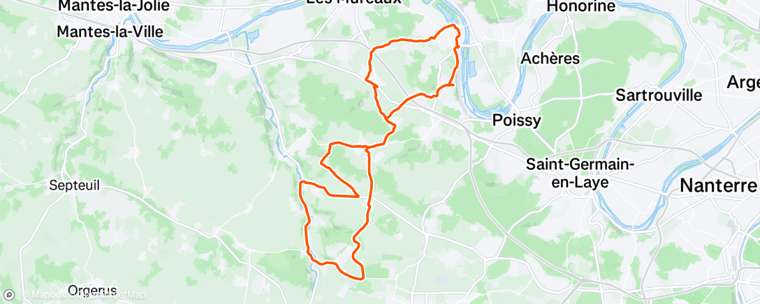 Map of the activity, Sortie ensoleillée avec Bruno, routes glissantes et vent plutôt défavorable