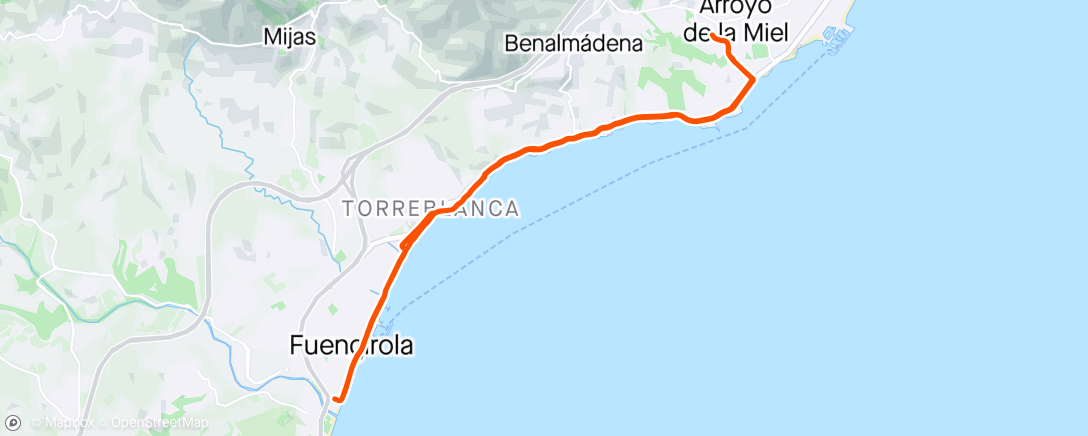 Map of the activity, Llaneo Fuengirola