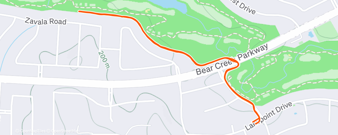 Map of the activity, Morning Walk