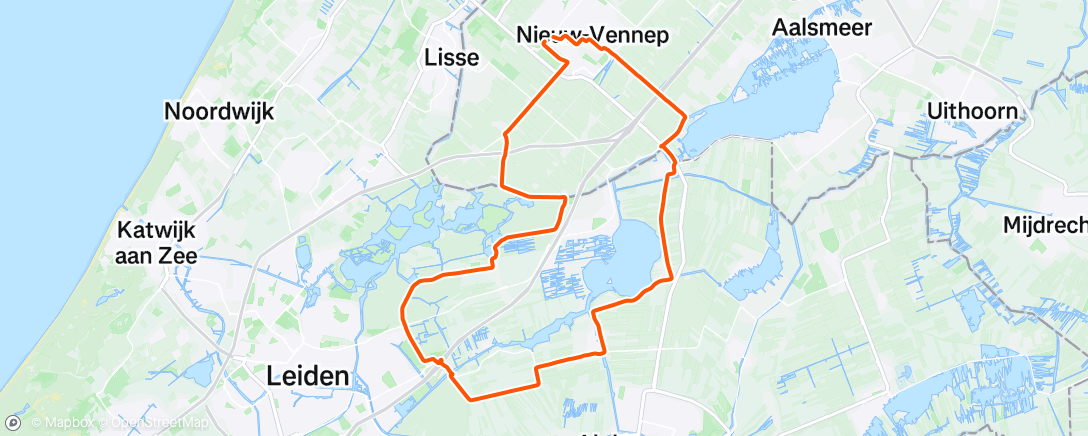 Map of the activity, Lunch Ride