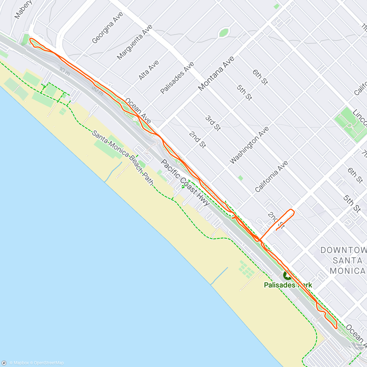 Map of the activity, Morning Run