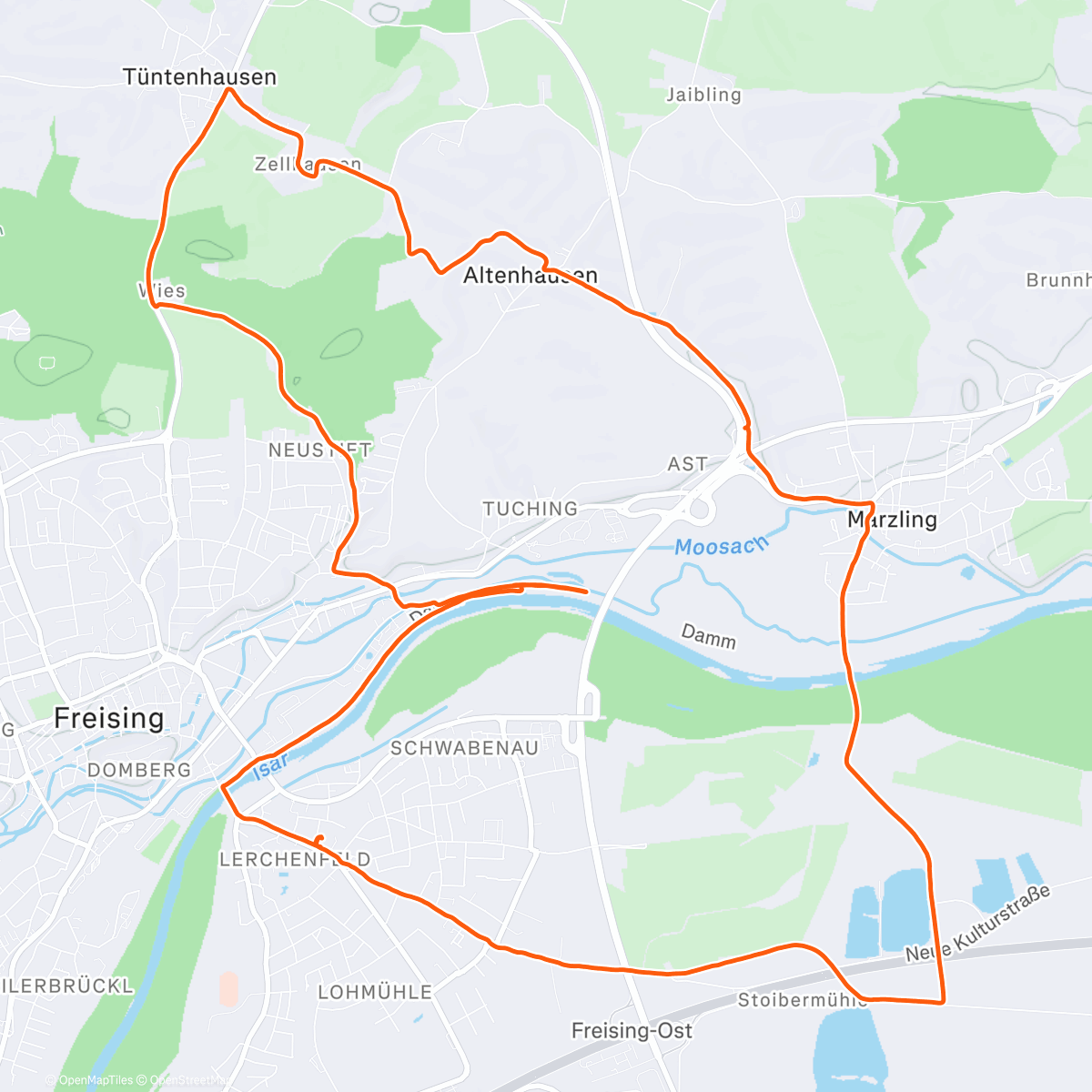 Карта физической активности (Afternoon Run)