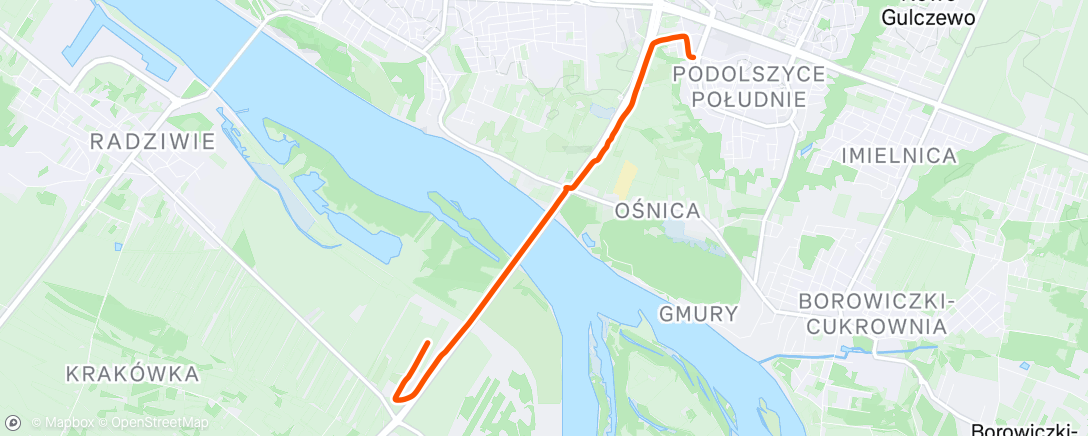 Map of the activity, Evening Mountain Bike Ride