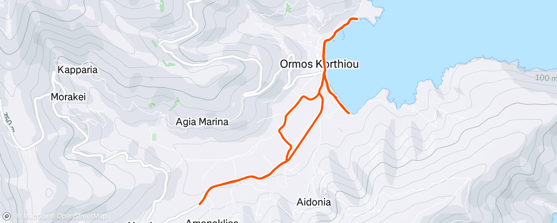 Map of the activity, Morning Run