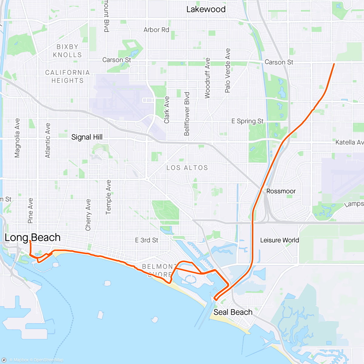 Map of the activity, SoCal Spinning