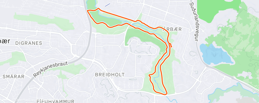 Map of the activity, Morning Run