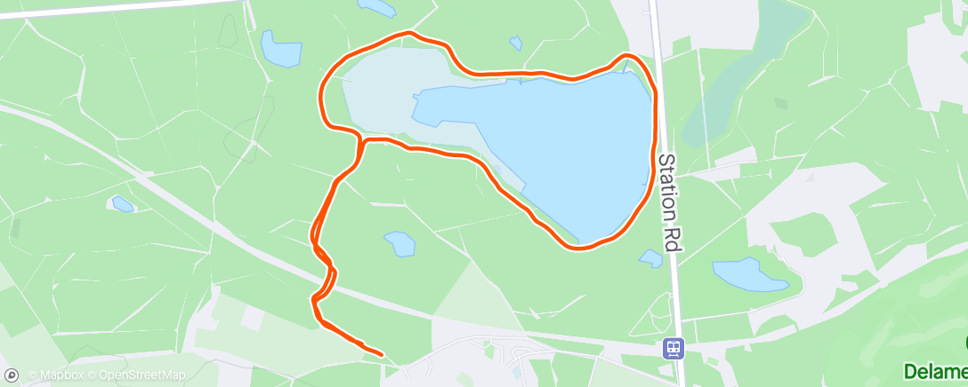 Map of the activity, Delamere parkrun