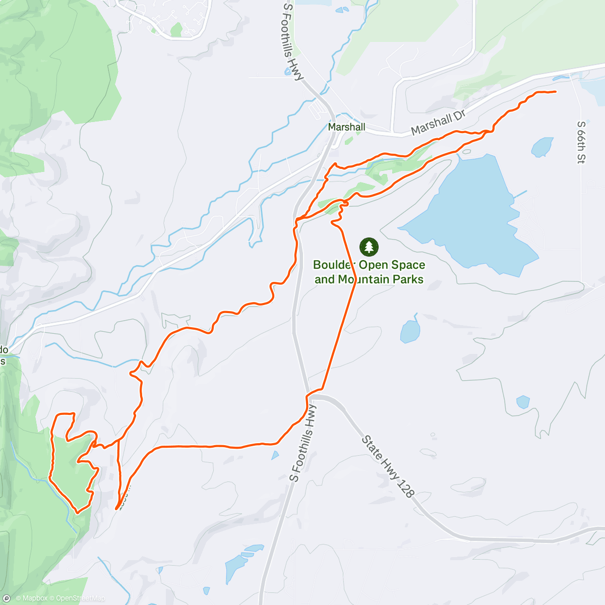 Map of the activity, Marshall Mesa