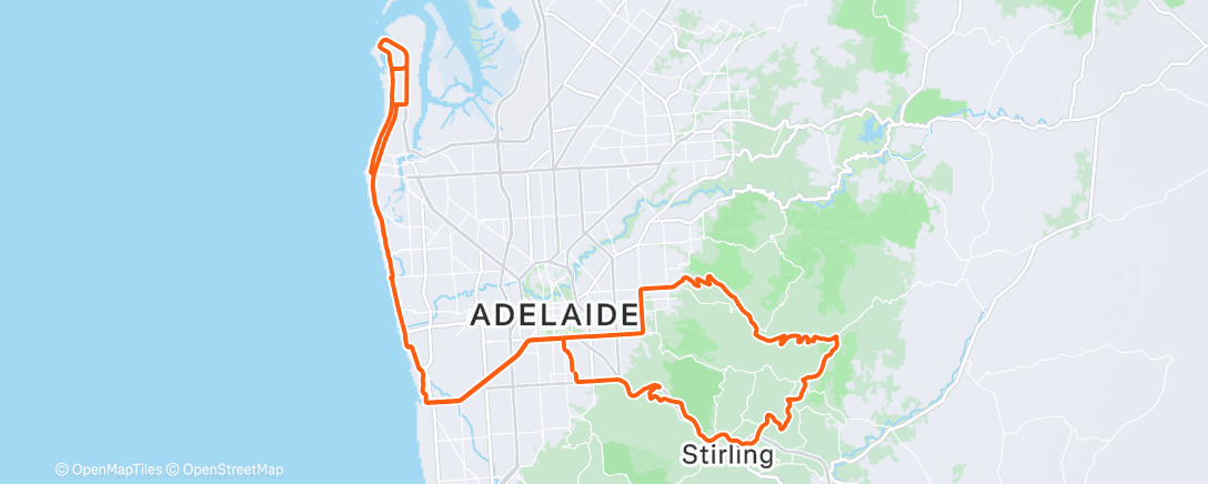 Map of the activity, RADelaide 🚴🏻‍♀️☀️