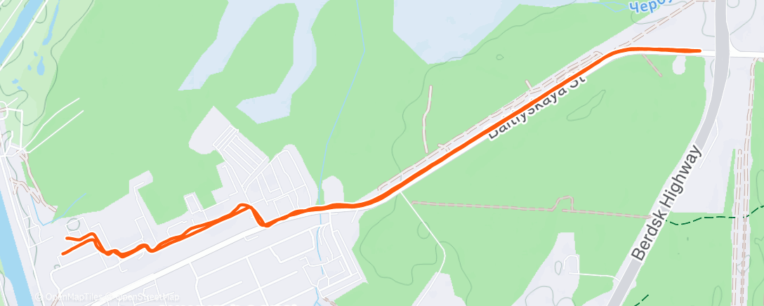 Map of the activity, Night Run
