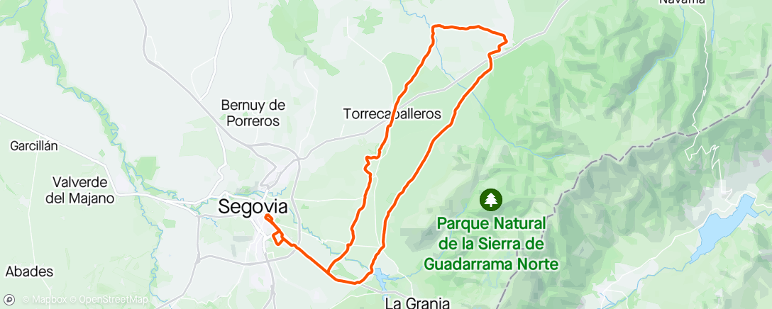 Map of the activity, Vuelteja por la cañada