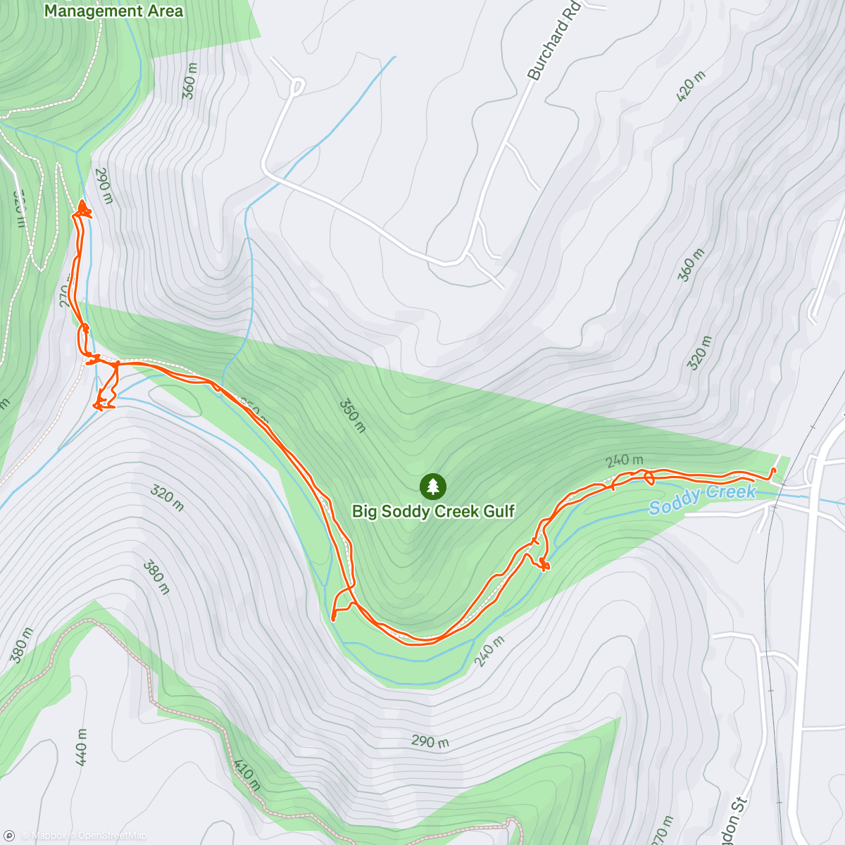Map of the activity, Evening Hike