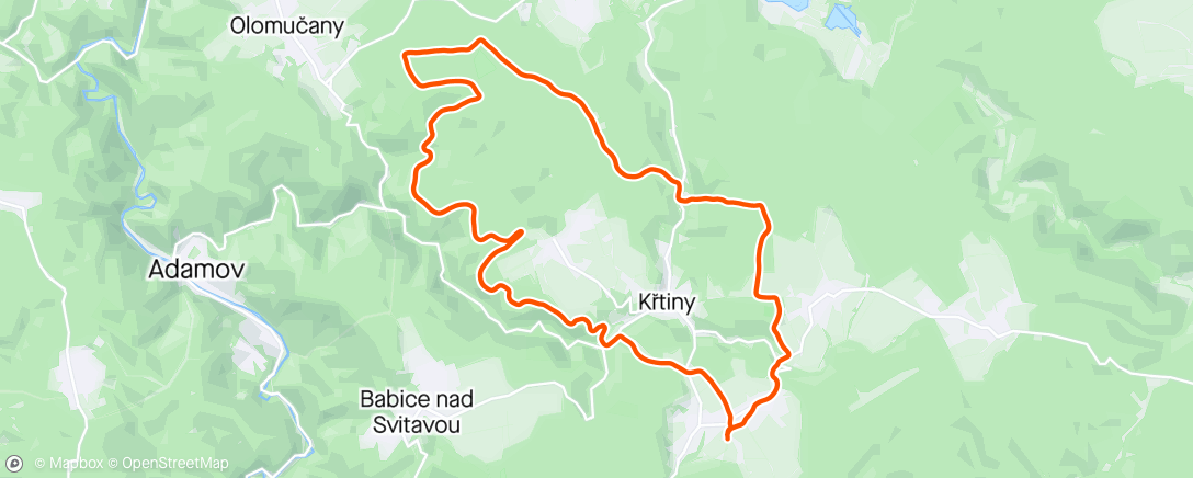 Map of the activity, Delší běh