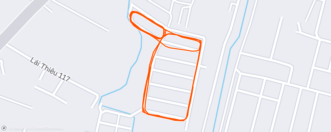 Map of the activity, Evening Run