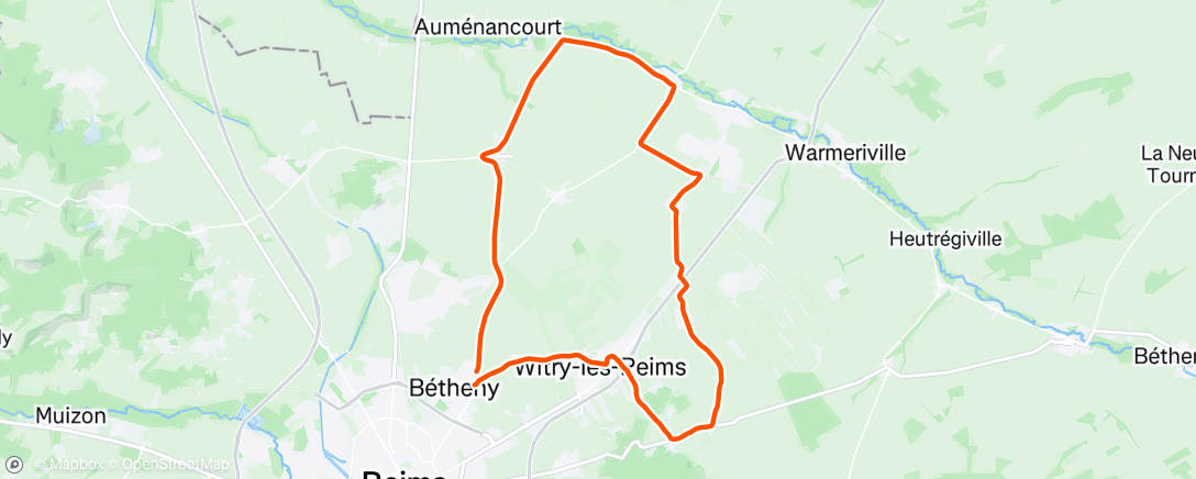 Map of the activity, Sortie vélo dans l'après-midi