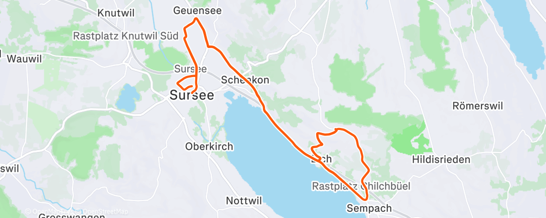 Карта физической активности (Lunch Ride)