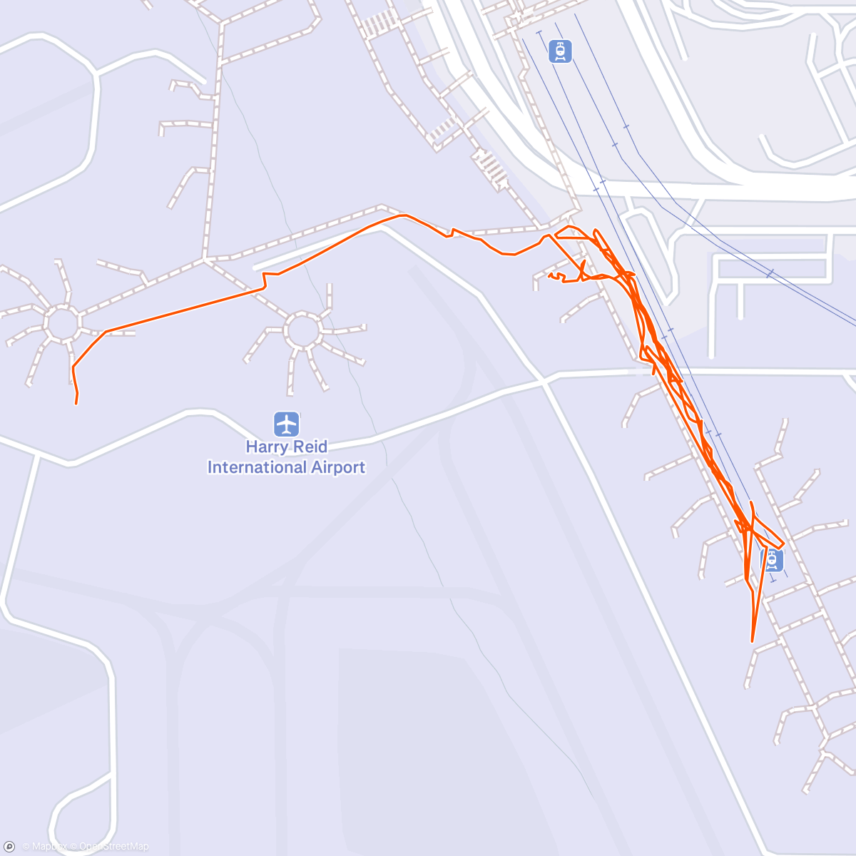 Map of the activity, Vegas Airport 🛫  Walking 🚶‍♂️ 😎