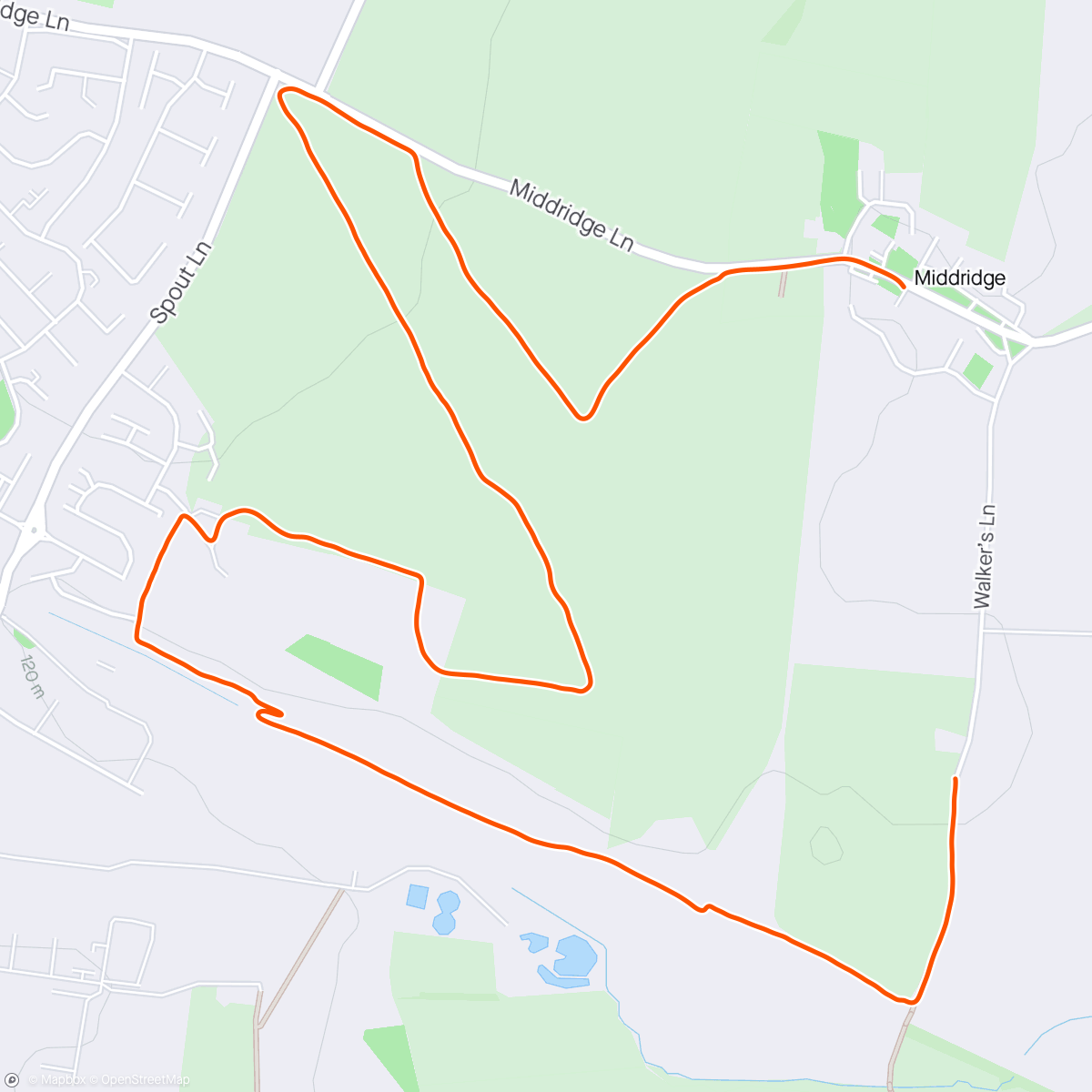 Map of the activity, The Middridge 5k Trail 2024