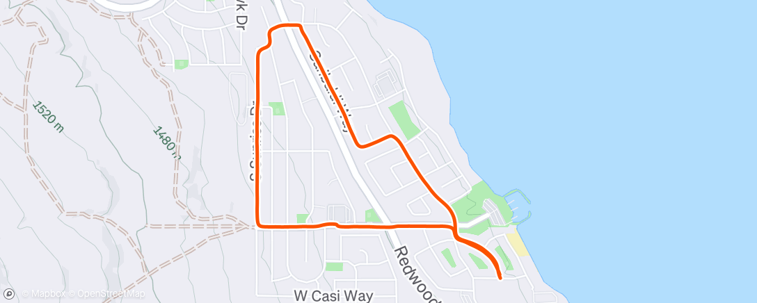 Map of the activity, Morning Hike