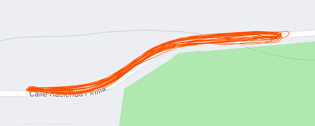 Map of the activity, Course à pied le midi