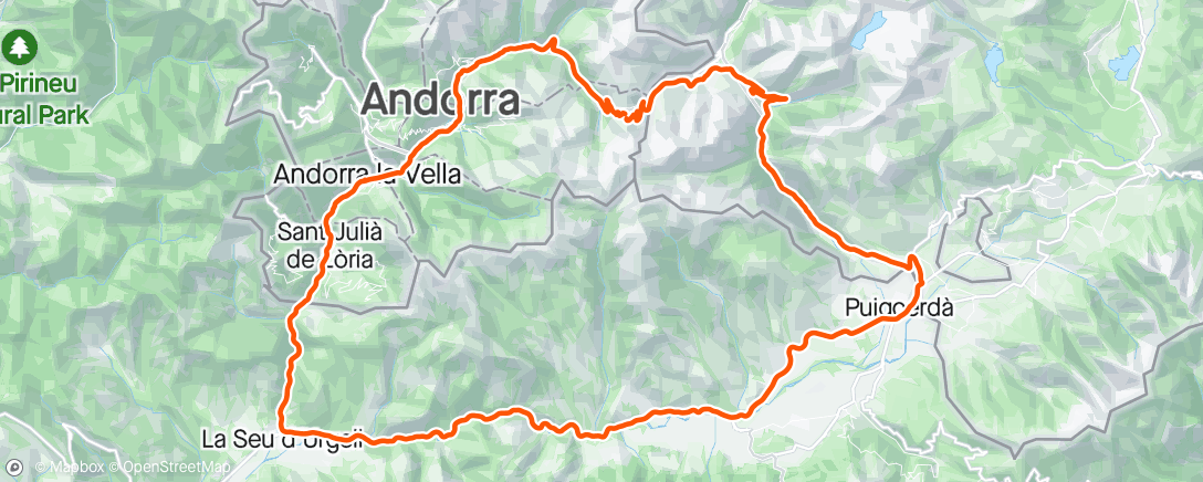 Map of the activity, Andorra - Dag 6