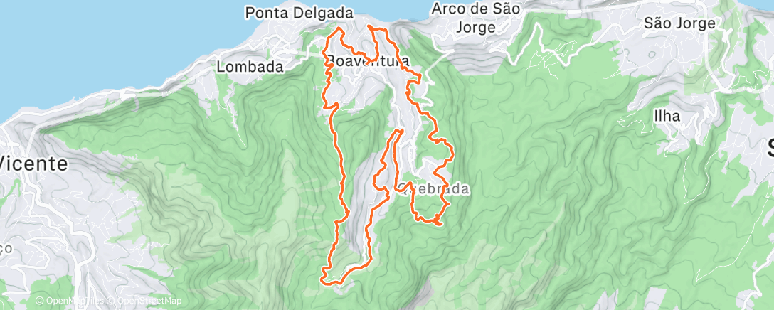 Map of the activity, Trail: Boa Ventura 26K