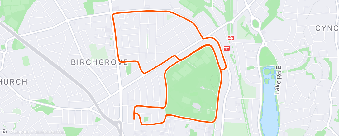 Map of the activity, Evening Run🚿