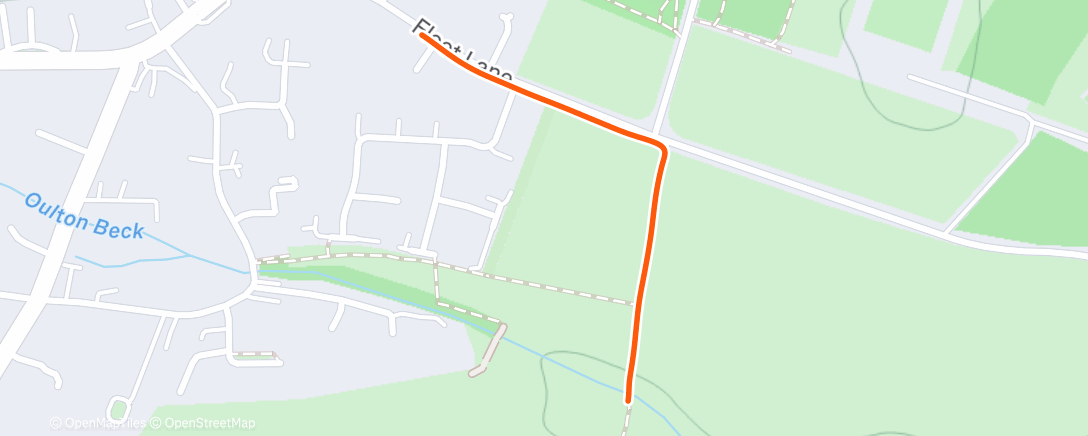 Map of the activity, Afternoon Run