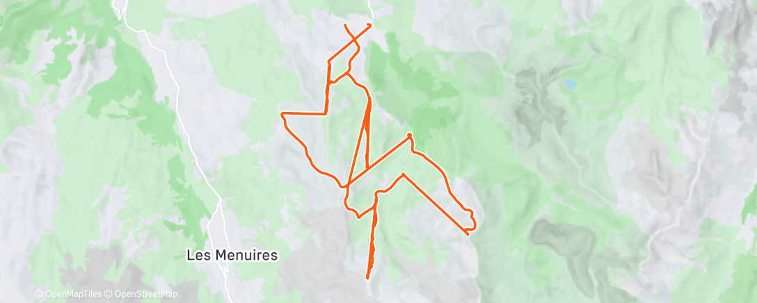 Map of the activity, Morning Alpine Ski