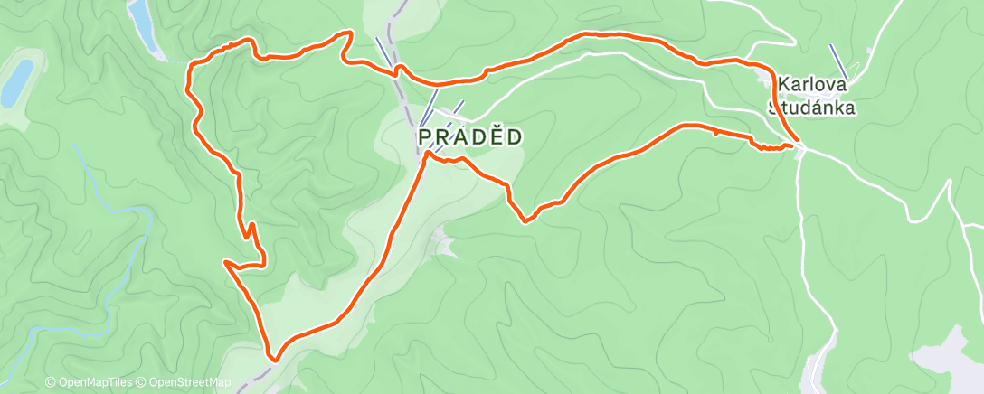 Map of the activity, Morning Hike