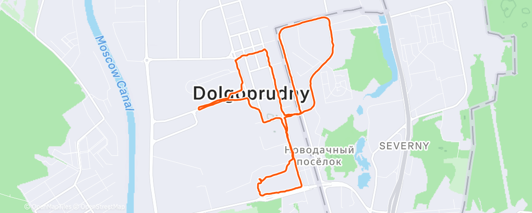 Карта физической активности (Вечерний забег)