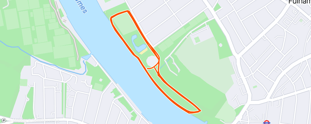 Map of the activity, Fulham Palace parkrun